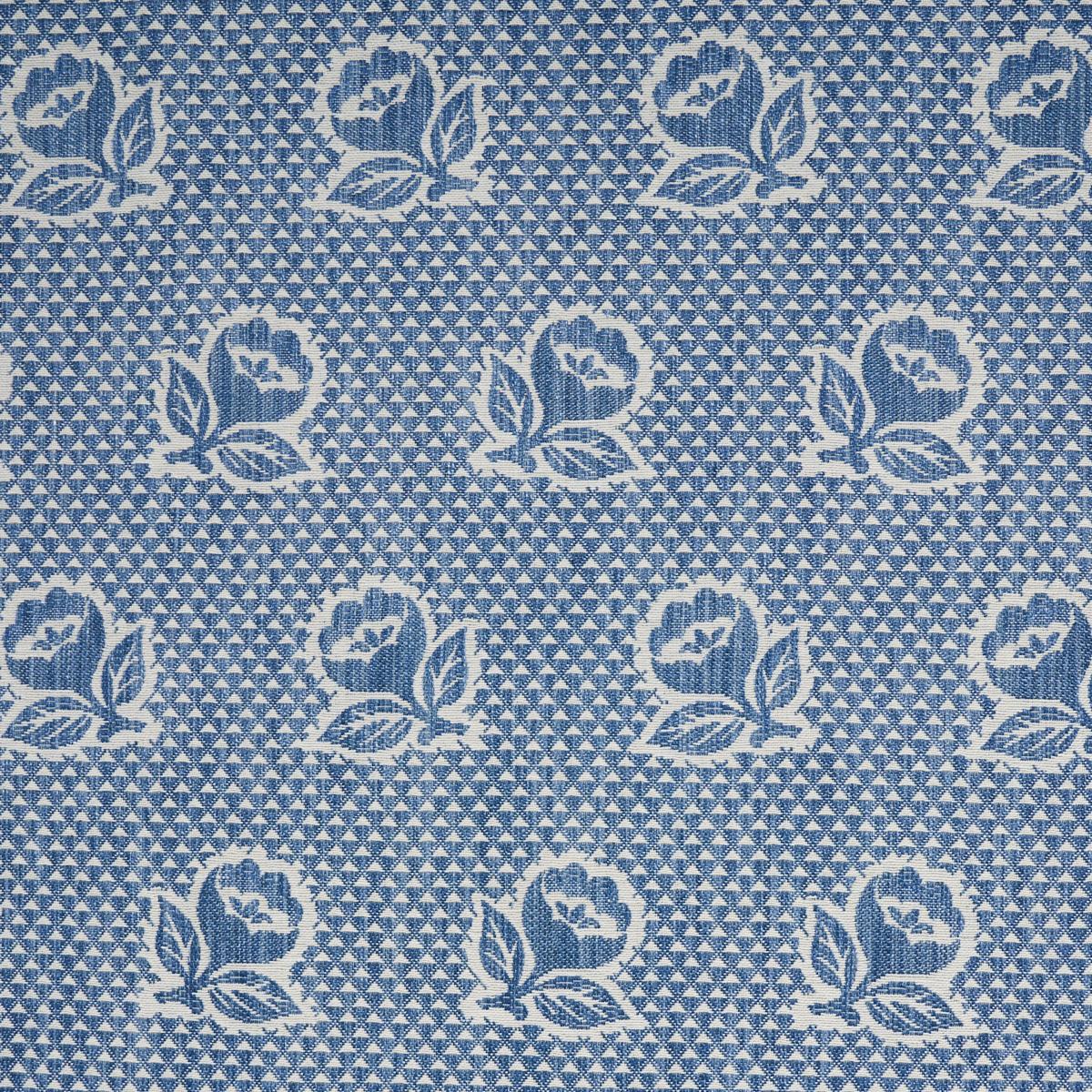 SCHUMACHER FLEURETTE DENIM FABRIC | Atlanta Fabrics