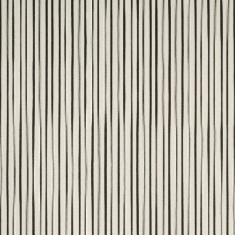 SCHUMACHER MARQUET TICKING STRIPE CARBON FABRIC | Atlanta Fabrics