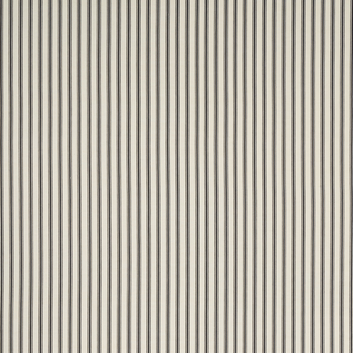 Schumacher MARQUET TICKING STRIPE CARBON Fabric | Atlanta Fabrics