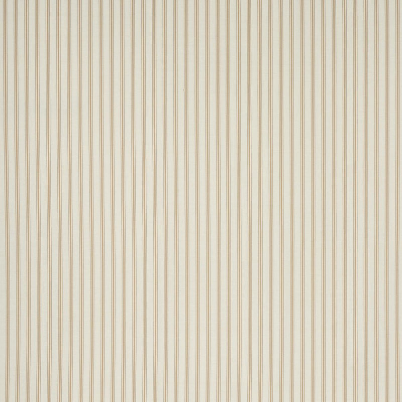 SCHUMACHER MARQUET TICKING STRIPE SAND FABRIC | Atlanta Fabrics