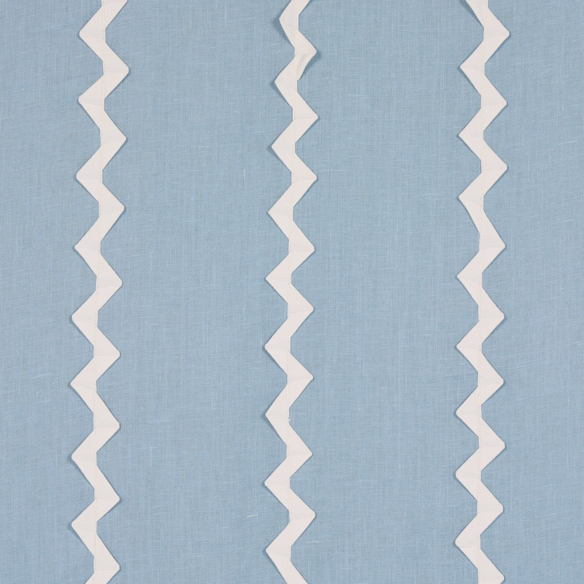 Schumacher LAZARE APPLIQUÌä IVORY ON CHAMBRAY Fabric | Atlanta Fabrics