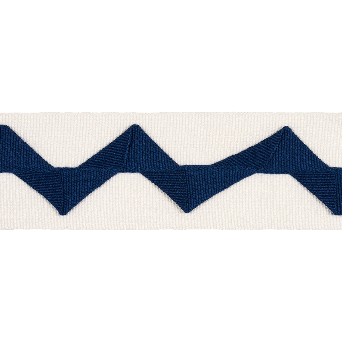 Schumacher LAZARE APPLIQUÌä TAPE NAVY ON IVORY Trim | Atlanta Fabrics