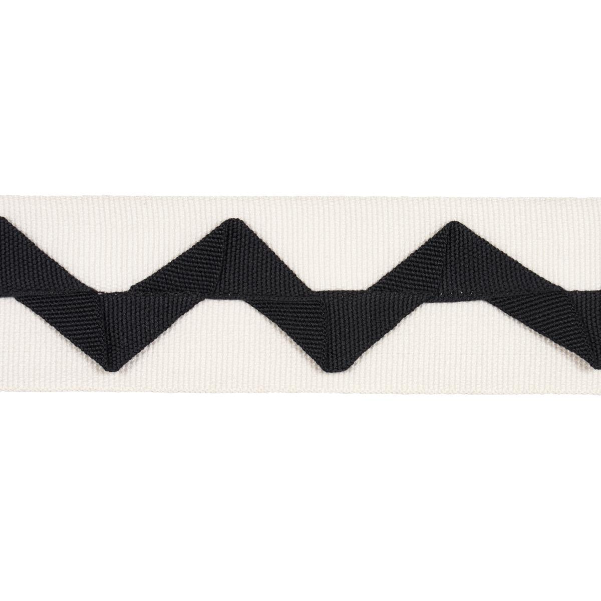 Schumacher LAZARE APPLIQUÌä TAPE BLACK ON IVORY Trim | Atlanta Fabrics