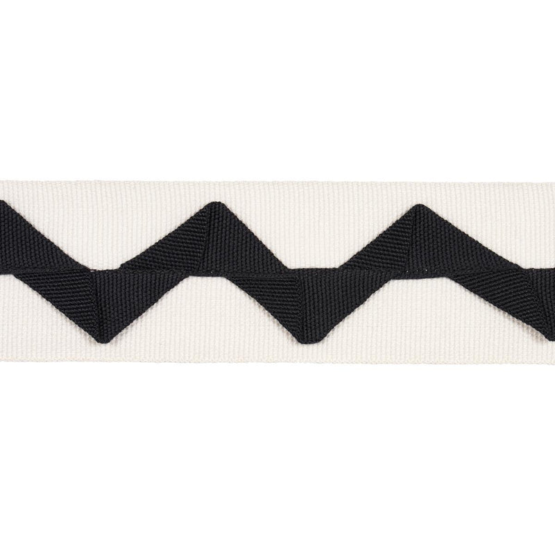 Schumacher LAZARE APPLIQUÌä TAPE BLACK ON IVORY Trim | Atlanta Fabrics