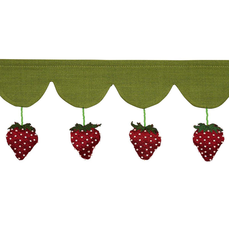 Schumacher STRAWBERRY JAM TRIM GREEN Trim | Atlanta Fabrics
