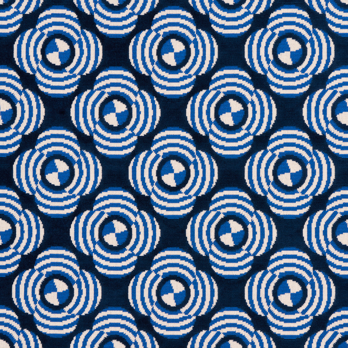 LE MODERNE CUT VELVET COBALT