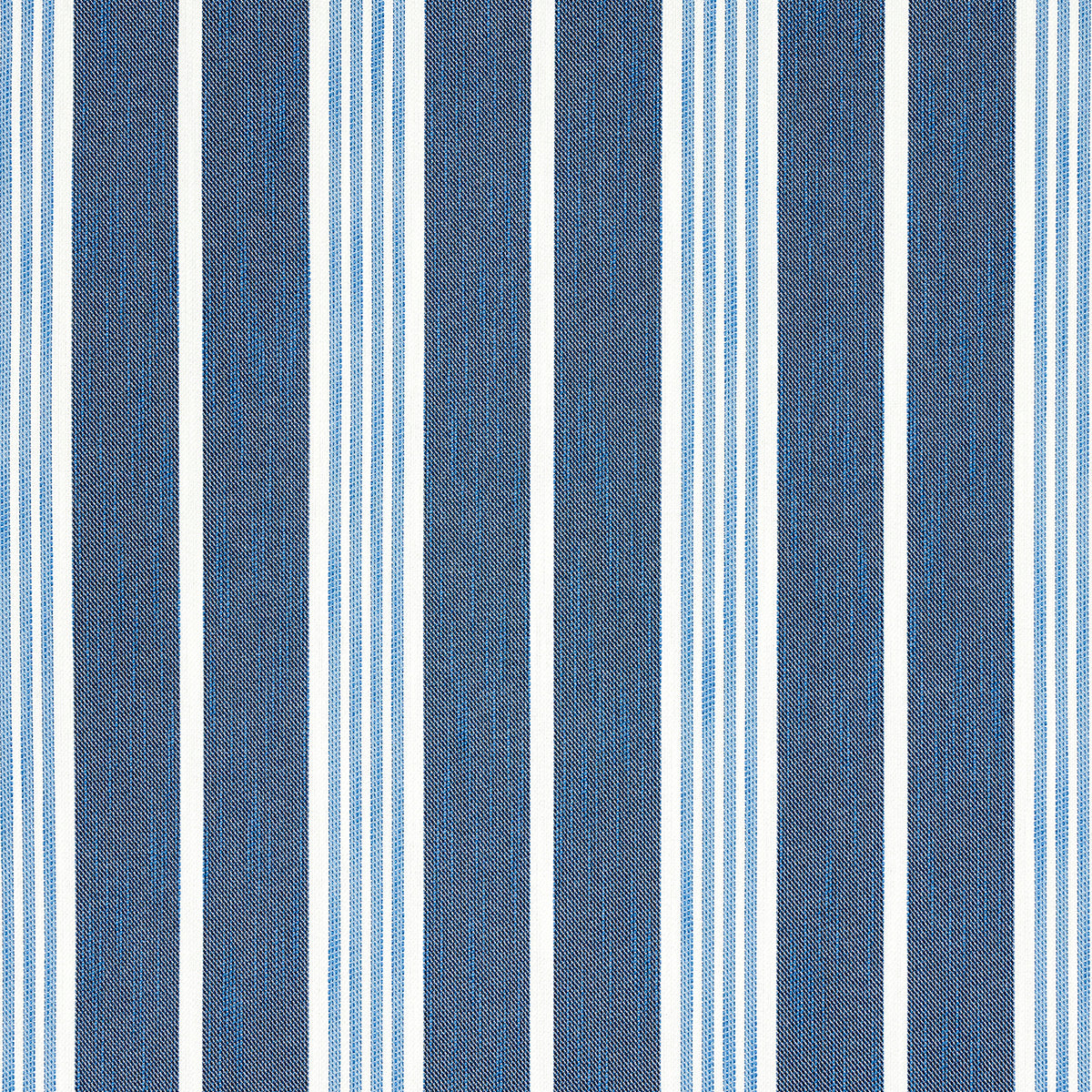 Schumacher HAMPTON STRIPE INDOOR/OUTDOOR INDIGO Fabric | Atlanta Fabrics