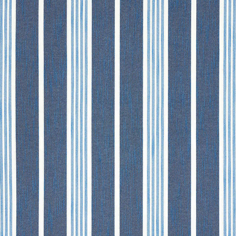Schumacher HAMPTON STRIPE INDOOR/OUTDOOR INDIGO Fabric | Atlanta Fabrics