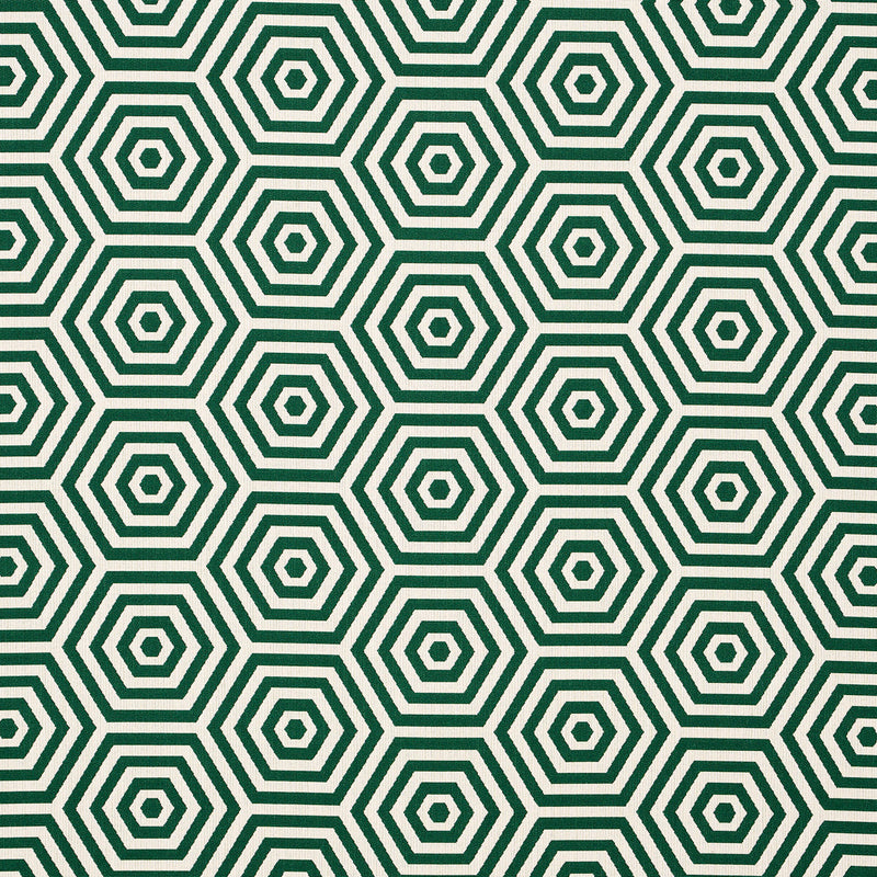 Schumacher BEES KNEES INDOOR/OUTDOOR EMERALD Fabric | Atlanta Fabrics