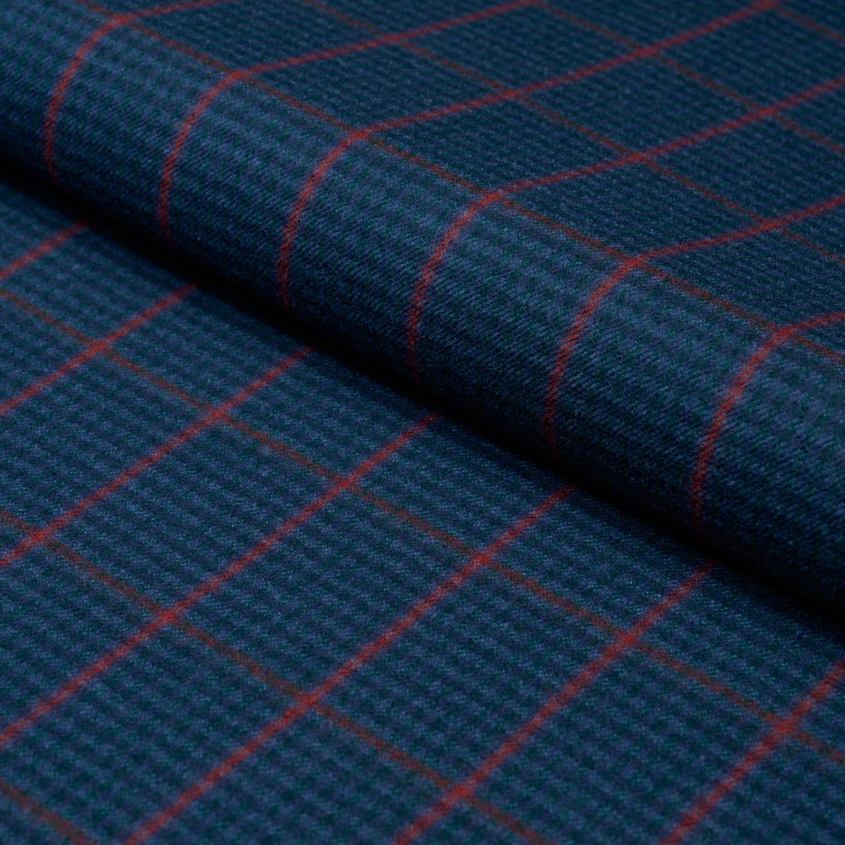 Schumacher ALDRIDGE WOOL HOUNDSTOOTH SPRUCE Fabric | Atlanta Fabrics
