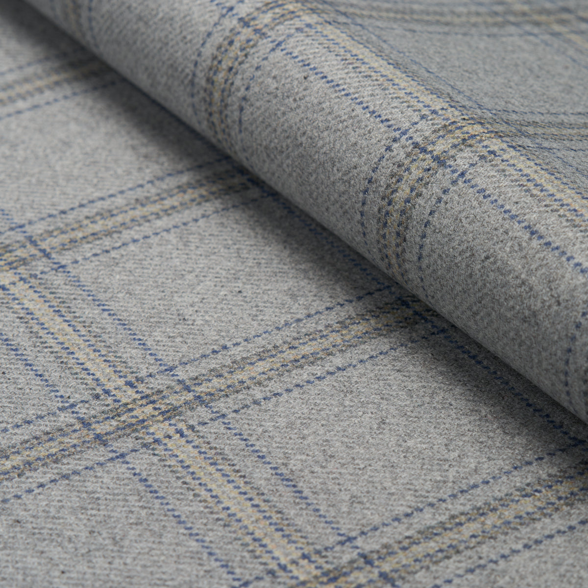 Schumacher BLACKBURN MERINO PLAID GREY Fabric | Atlanta Fabrics