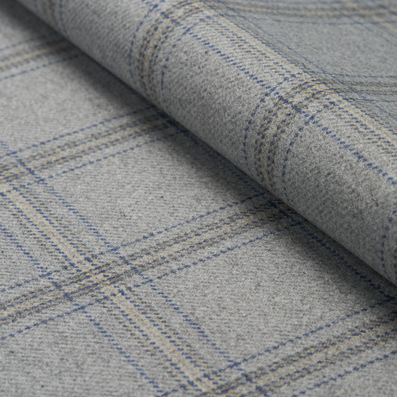 Schumacher BLACKBURN MERINO PLAID GREY Fabric | Atlanta Fabrics