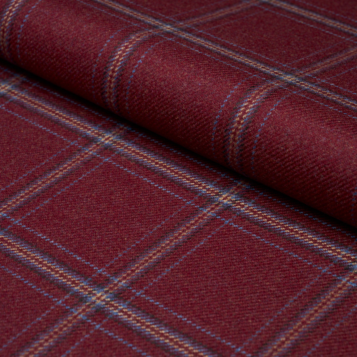 Schumacher BLACKBURN MERINO PLAID REDWOOD Fabric | Atlanta Fabrics