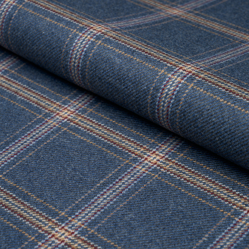 Schumacher BLACKBURN MERINO PLAID DENIM Fabric | Atlanta Fabrics