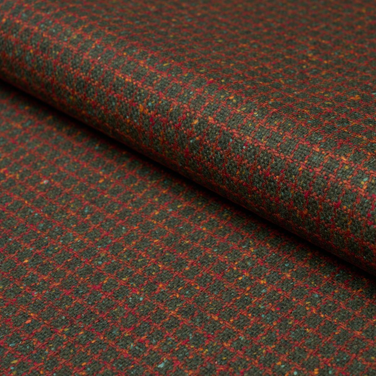 HUDSON WOOL CHECK FOREST GREEN