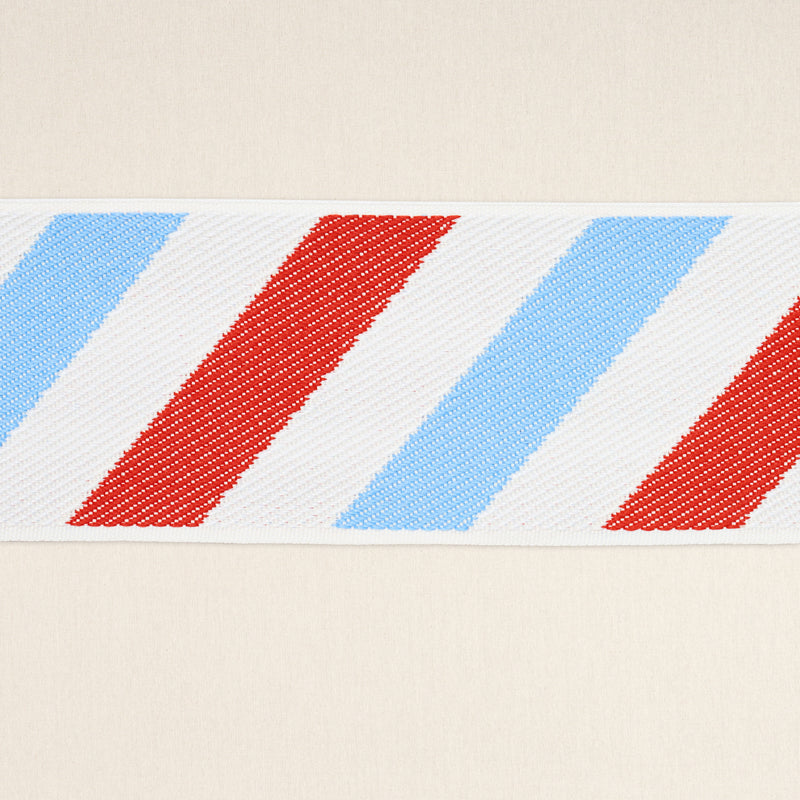 Schumacher AIRMAIL II INDOOR/OUTDOOR TAPE RED AND BLUE Trim | Atlanta Fabrics