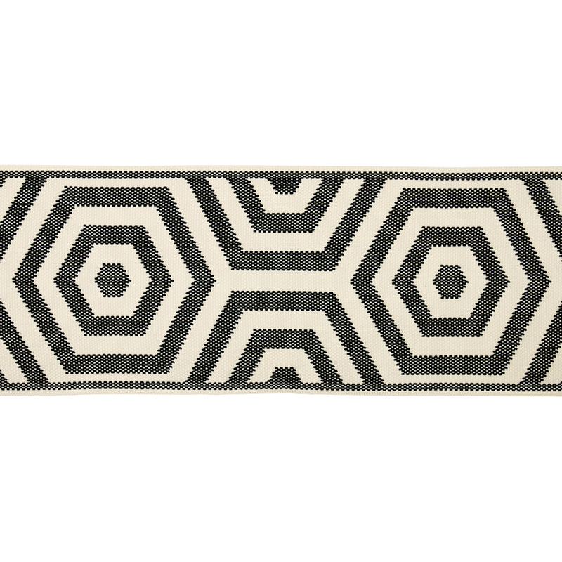 Schumacher BEES KNEES INDOOR/OUTDOOR TAPE BLACK Trim | Atlanta Fabrics