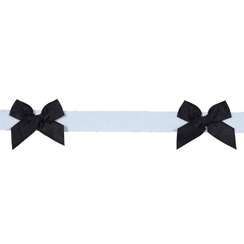 Schumacher CLAUDIA TAPE BLACK ON SKY Trim | Atlanta Fabrics