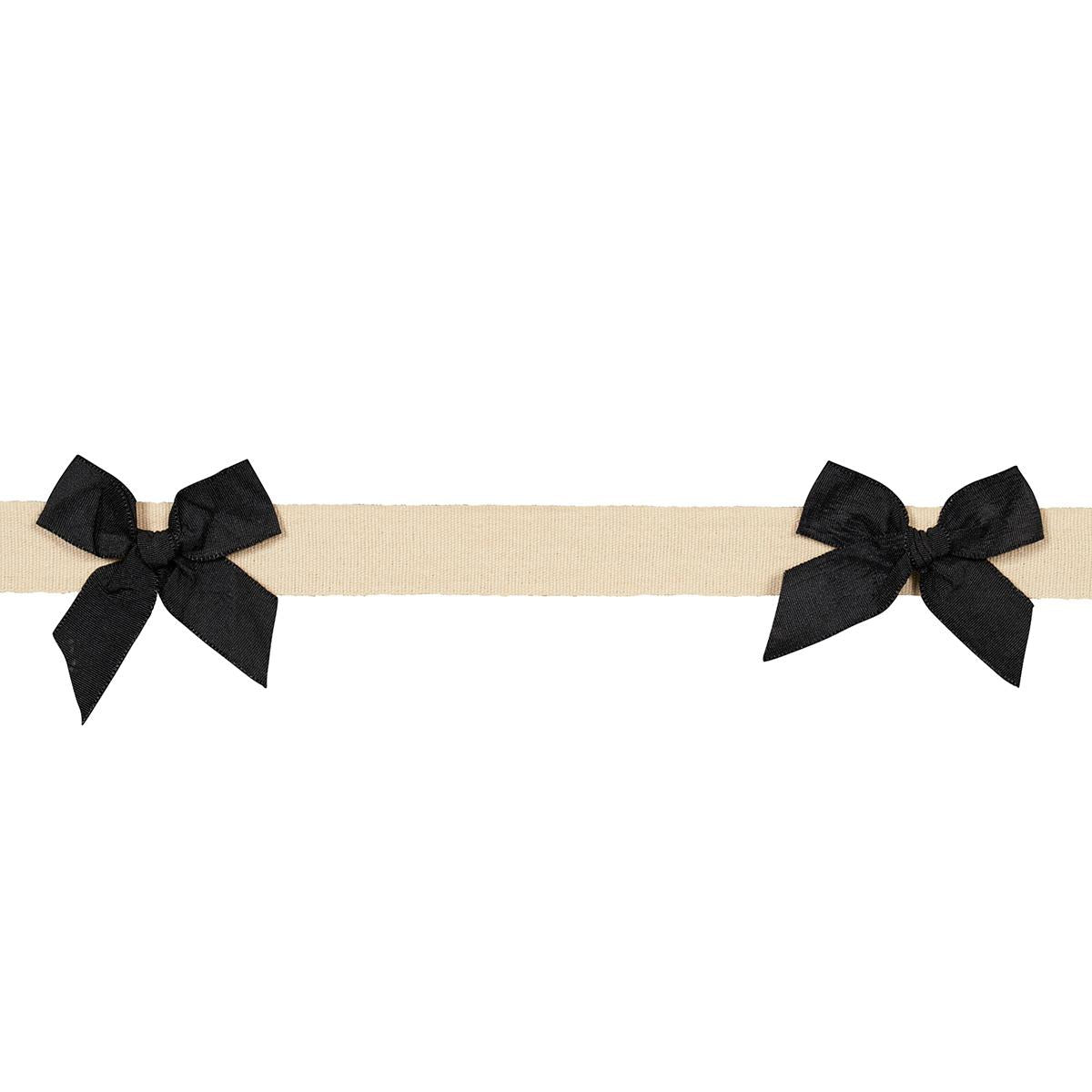 SCHUMACHER CLAUDIA TAPE BLACK ON NEUTRAL TRIM | Atlanta Fabrics