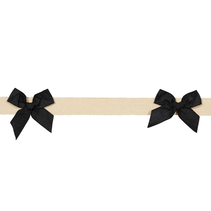 SCHUMACHER CLAUDIA TAPE BLACK ON NEUTRAL TRIM | Atlanta Fabrics