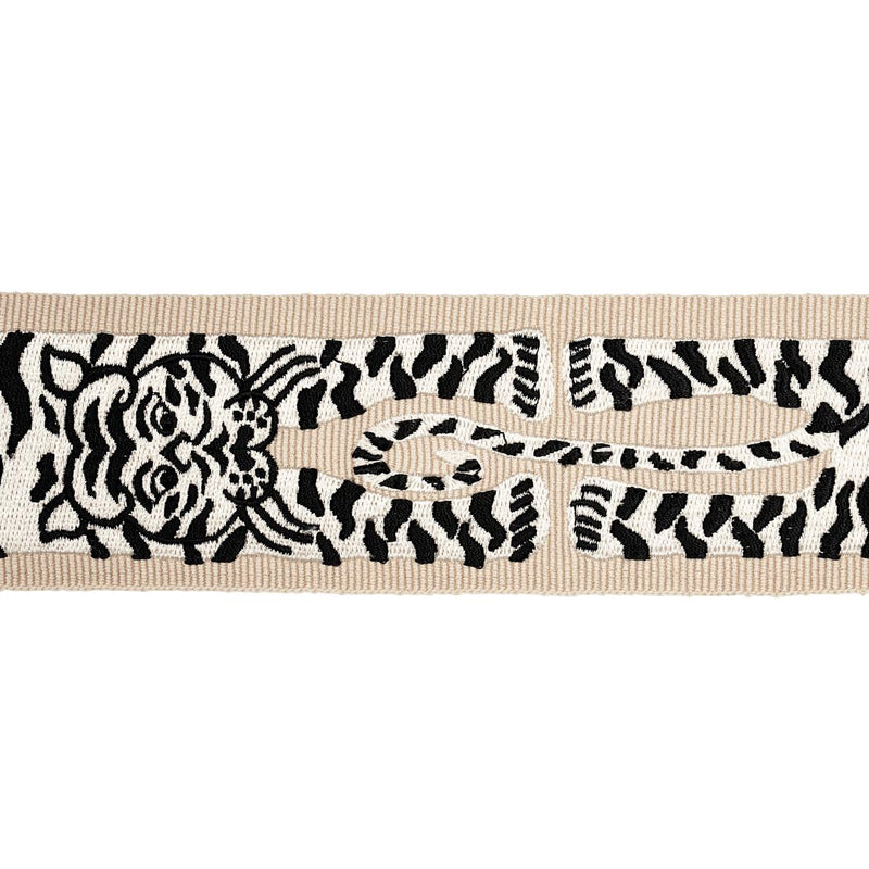 Schumacher LE TIGRE EMBROIDERED TRIM NEUTRAL Trim | Atlanta Fabrics