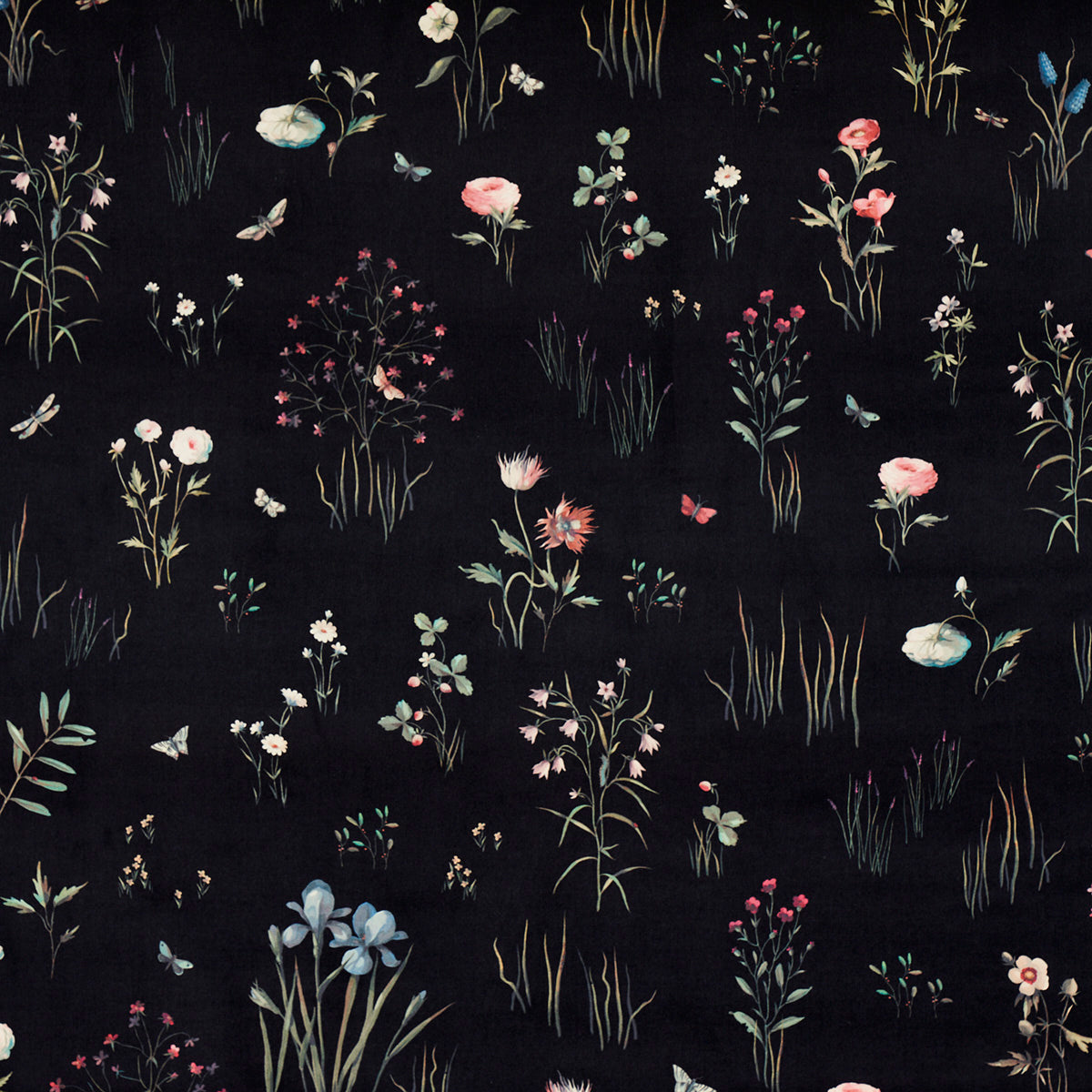 Schumacher PRIMAVERA VELVET BLACK Fabric | Atlanta Fabrics