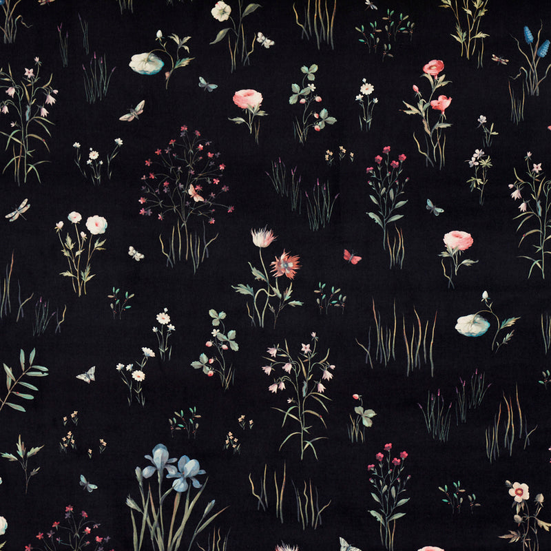 Schumacher PRIMAVERA VELVET BLACK Fabric | Atlanta Fabrics