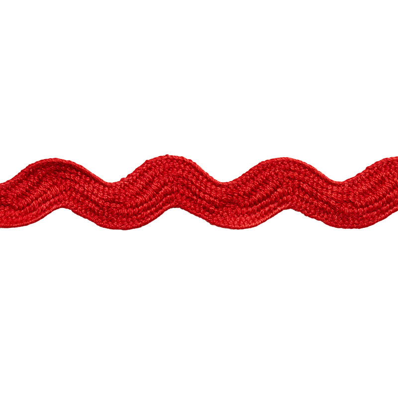 Schumacher RIC RAC TAPE MEDIUM ROSSO Trim | Atlanta Fabrics