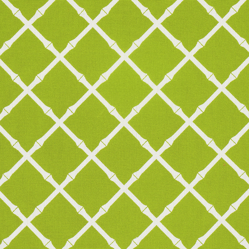 Schumacher BAMBOO TRELLIS INDOOR/OUTDOOR LEAF Fabric | Atlanta Fabrics