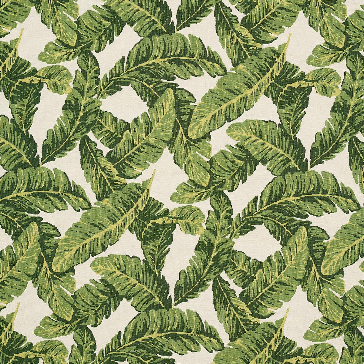 Schumacher TROPICAL LEAF INDOOR/OUTDOOR GREEN Fabric | Atlanta Fabrics