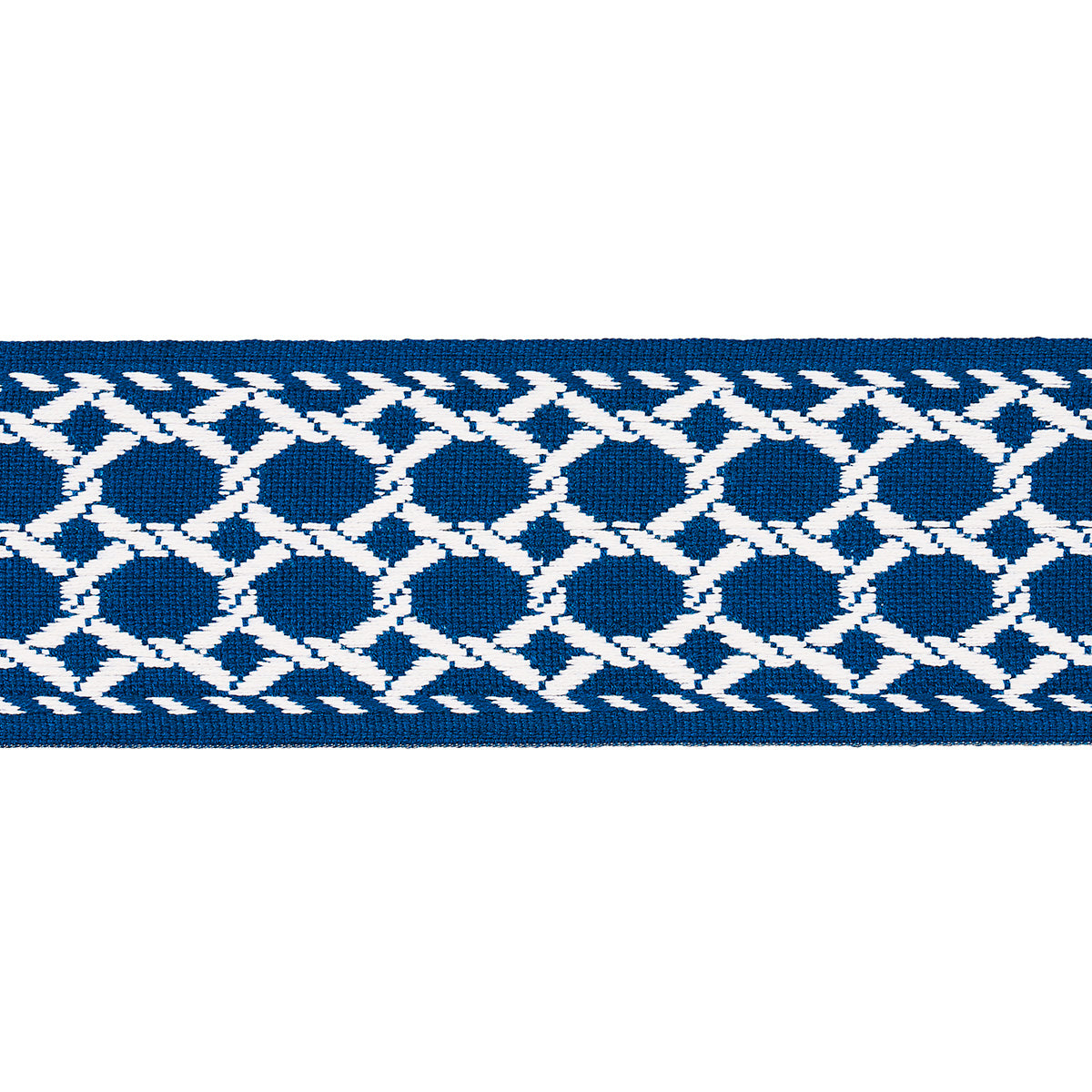 Schumacher LATTICE INDOOR/OUTDOOR TAPE NAVY Trim | Atlanta Fabrics
