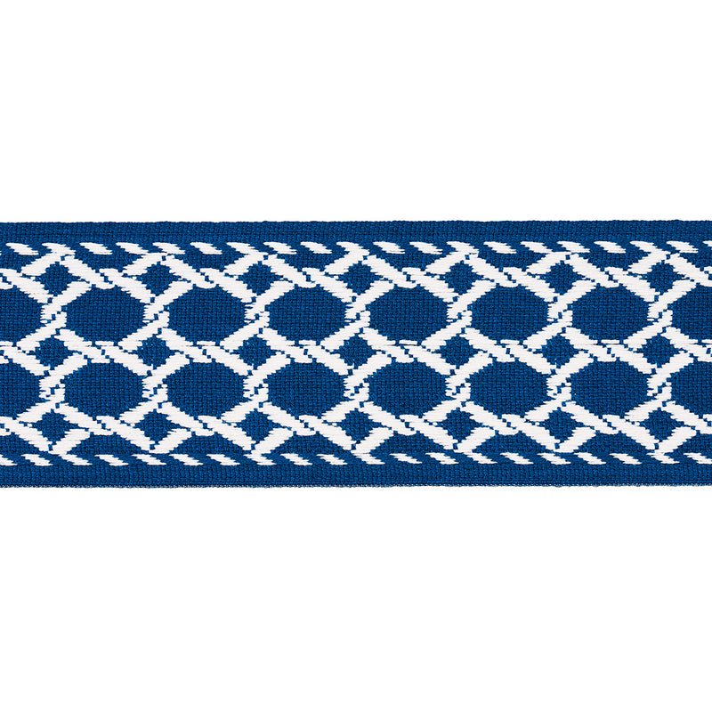 Schumacher LATTICE INDOOR/OUTDOOR TAPE NAVY Trim | Atlanta Fabrics