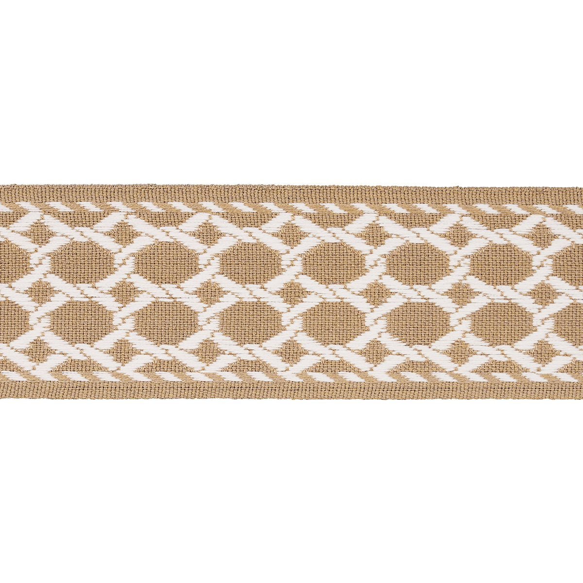 Schumacher LATTICE INDOOR/OUTDOOR TAPE SAND Trim | Atlanta Fabrics