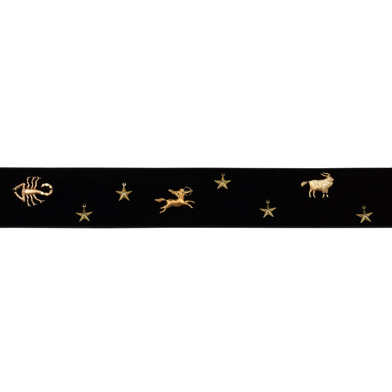 Schumacher CARMEN VELVET TAPE BLACK Trim | Atlanta Fabrics