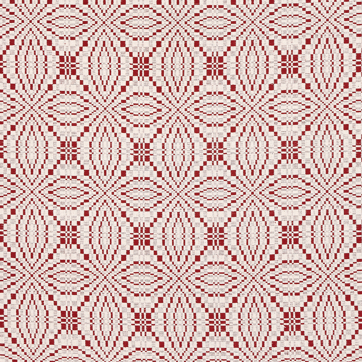 Schumacher FRANCESTOWN COVERLET CRIMSON Fabric | Atlanta Fabrics