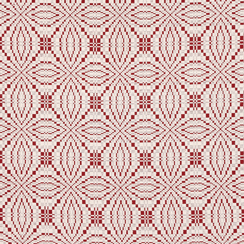 Schumacher FRANCESTOWN COVERLET CRIMSON Fabric | Atlanta Fabrics