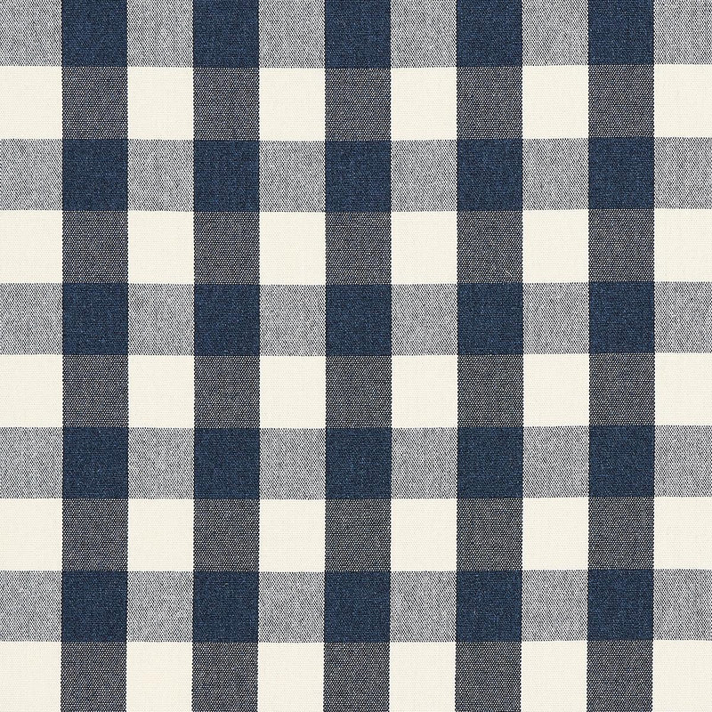 Schumacher DUTTON BUFFALO CHECK NAVY Fabric | Atlanta Fabrics