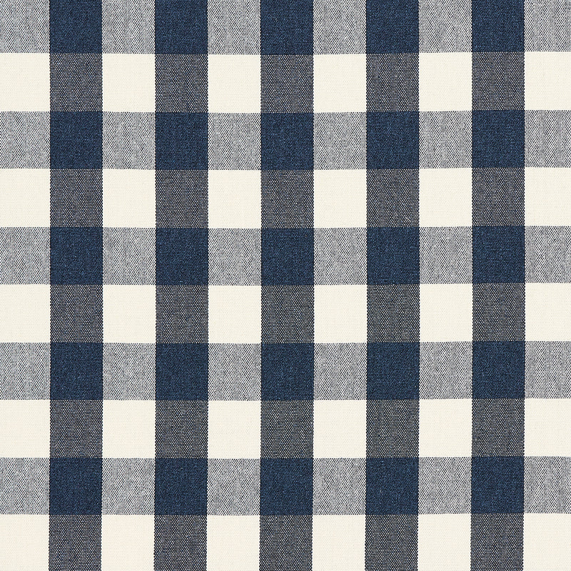 Schumacher DUTTON BUFFALO CHECK NAVY Fabric | Atlanta Fabrics