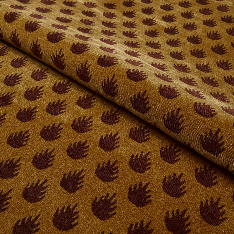 SCHUMACHER CORONATION VELVET BRONZE FABRIC | Atlanta Fabrics