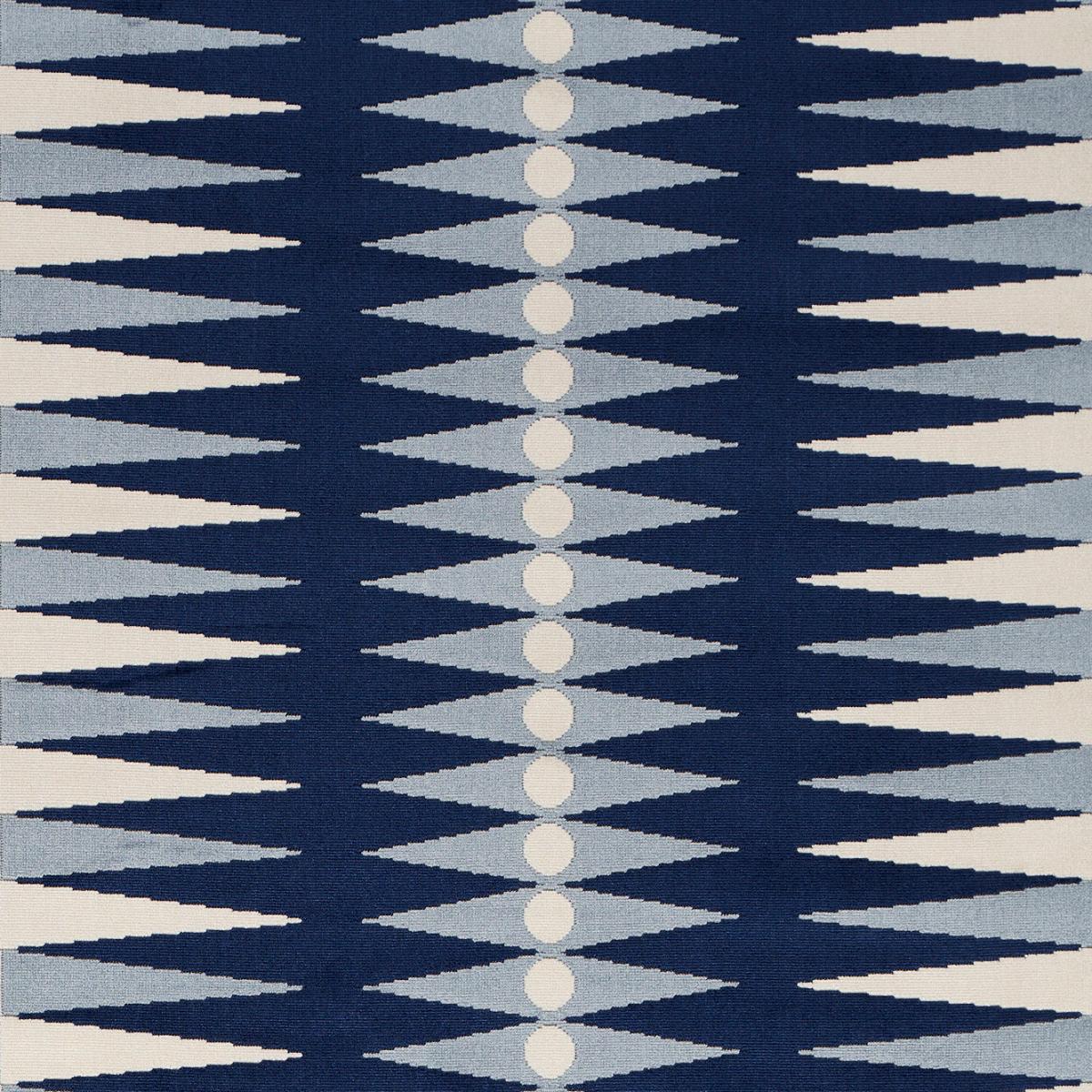 BACKGAMMON CUT VELVET BLUE