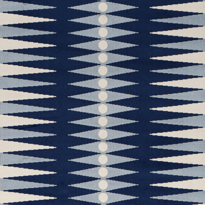 Schumacher BACKGAMMON CUT VELVET BLUE Fabric | Atlanta Fabrics