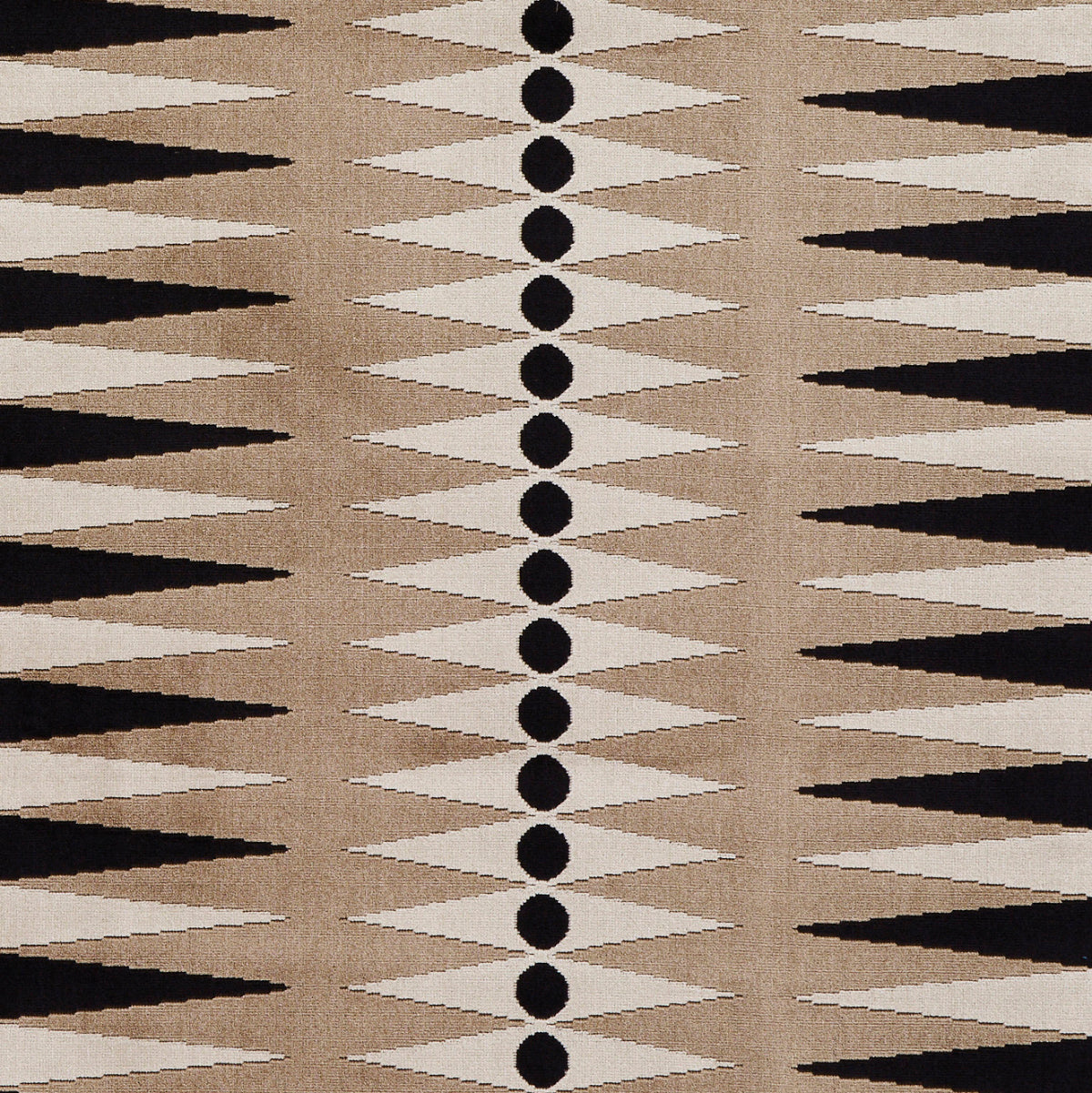Schumacher BACKGAMMON CUT VELVET NEUTRAL Fabric | Atlanta Fabrics
