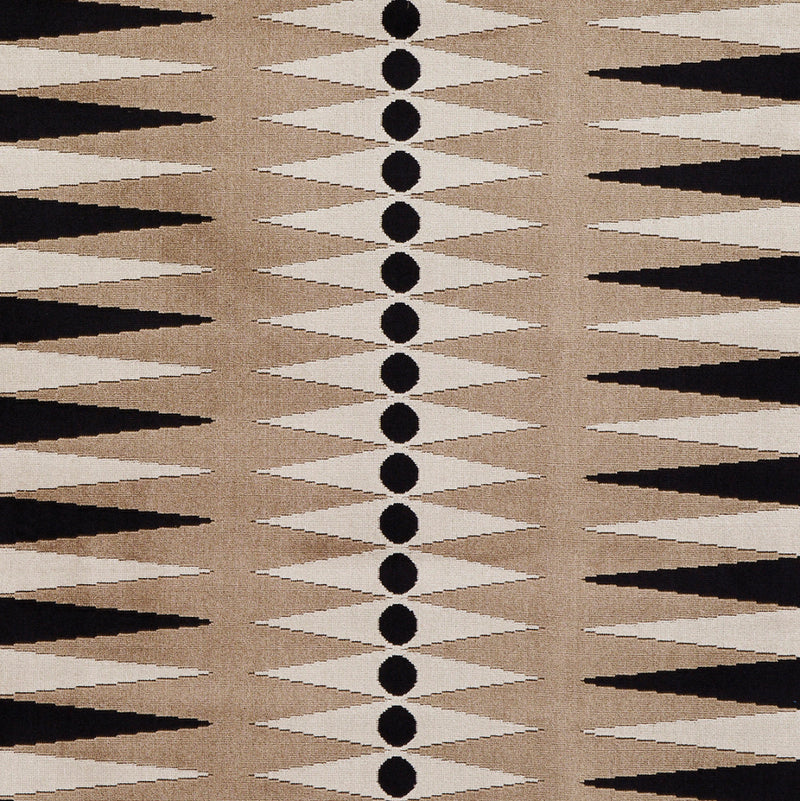 Schumacher BACKGAMMON CUT VELVET NEUTRAL Fabric | Atlanta Fabrics