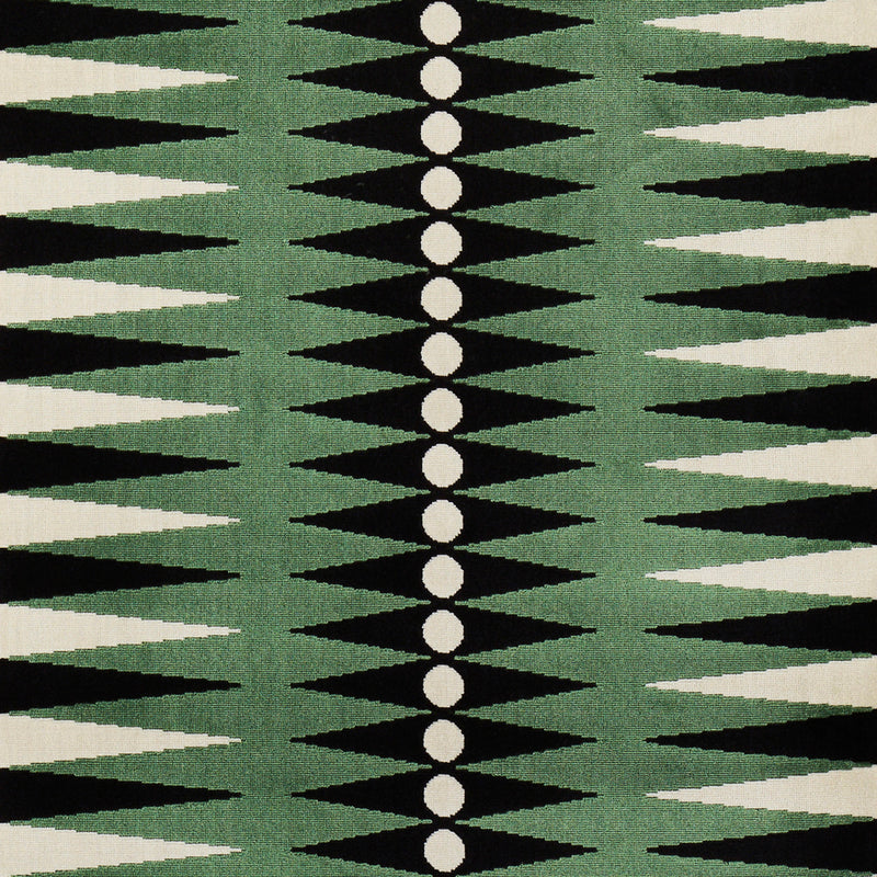 Schumacher BACKGAMMON CUT VELVET GREEN Fabric | Atlanta Fabrics