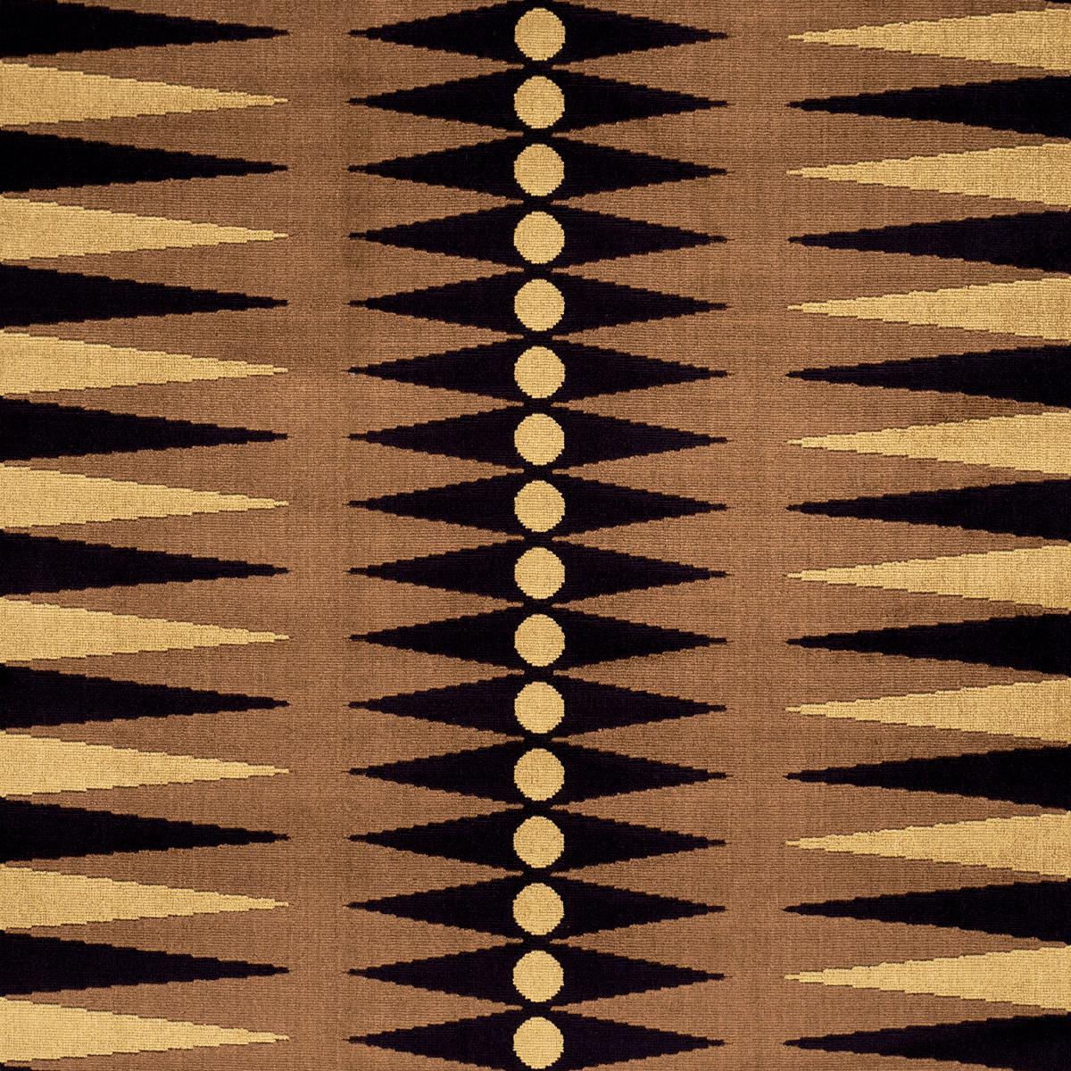 BACKGAMMON CUT VELVET OCHRE