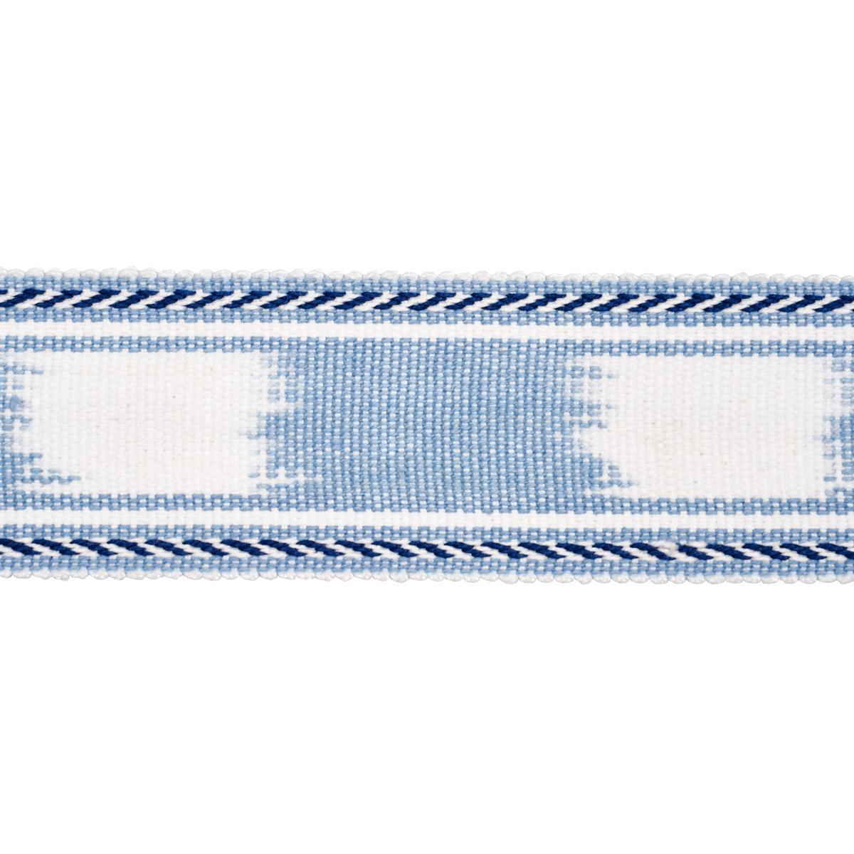 SCHUMACHER BANYAN TAPE NARROW SKY FABRIC | Atlanta Fabrics