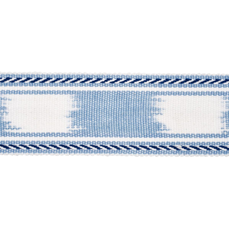 SCHUMACHER BANYAN TAPE NARROW SKY FABRIC | Atlanta Fabrics