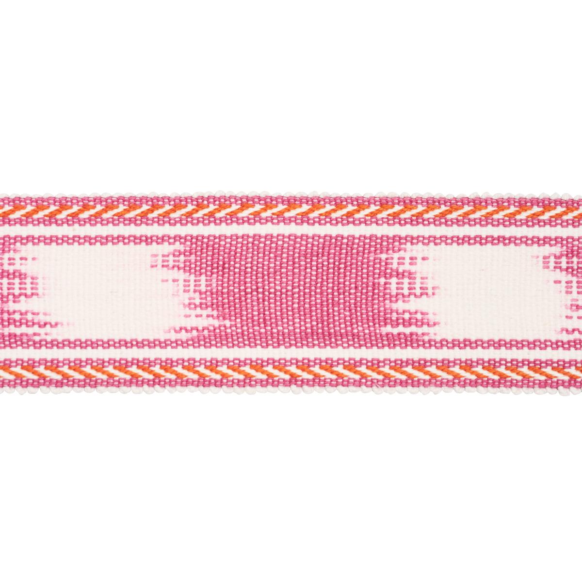 SCHUMACHER BANYAN TAPE NARROW PINK FABRIC | Atlanta Fabrics