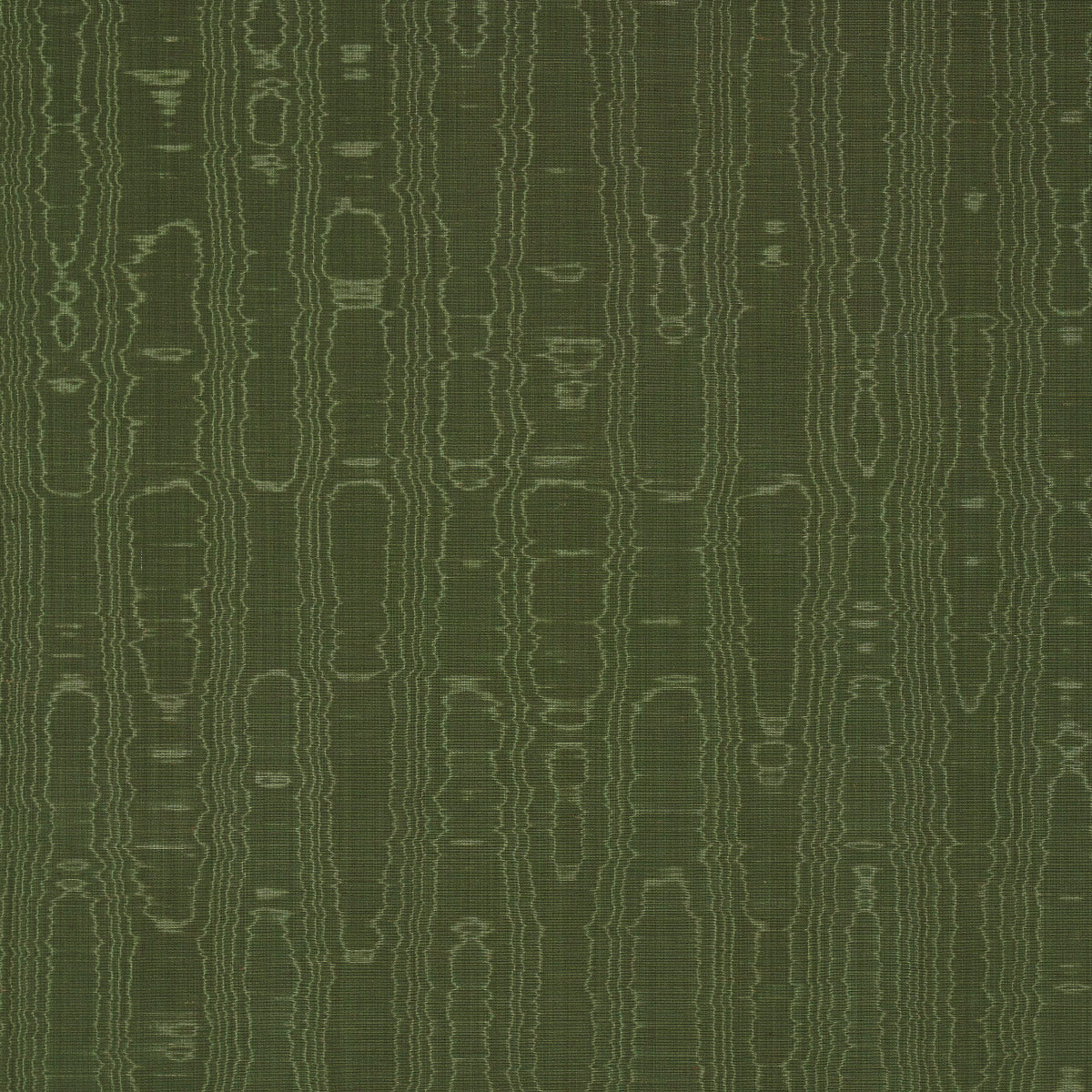 Schumacher BEAU COTTON LINEN MOIRE OLIVE Fabric | Atlanta Fabrics