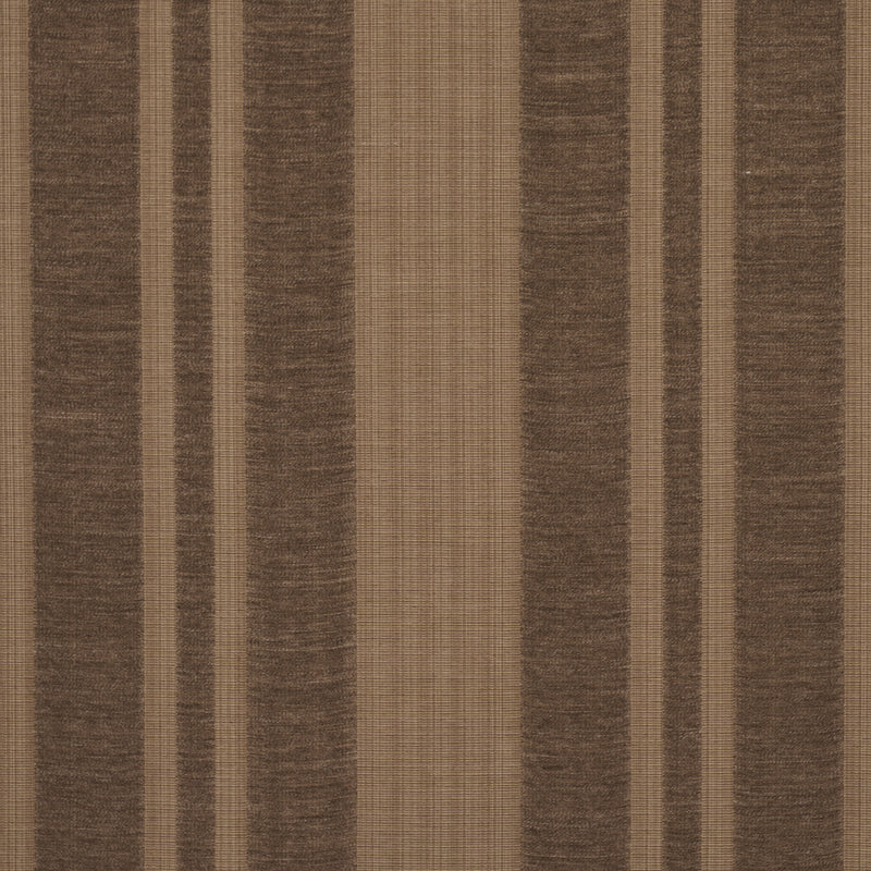 Schumacher SIMON WOOL LINEN STRIPE BROWN Fabric | Atlanta Fabrics